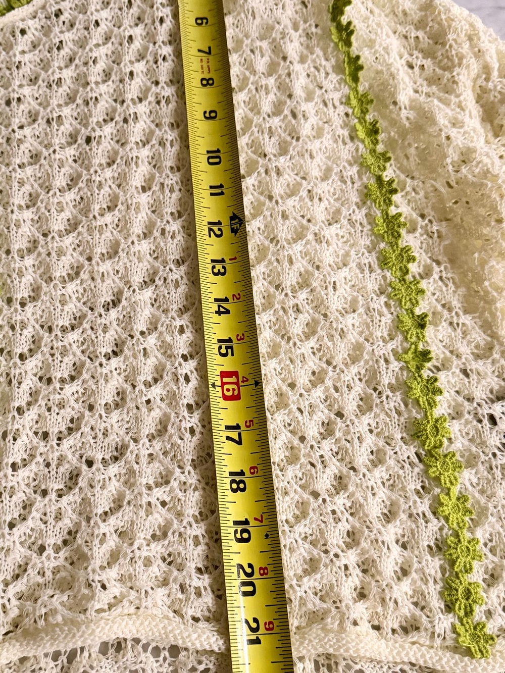 POL Crochet Open-Knit Sweater shirt women’s oversized S - Picture 6 of 6